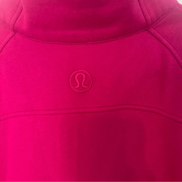 Lululemon Athletica Scuba Oversized Funnel-Neck Magenta Half-Zip - Picture 3 of 5